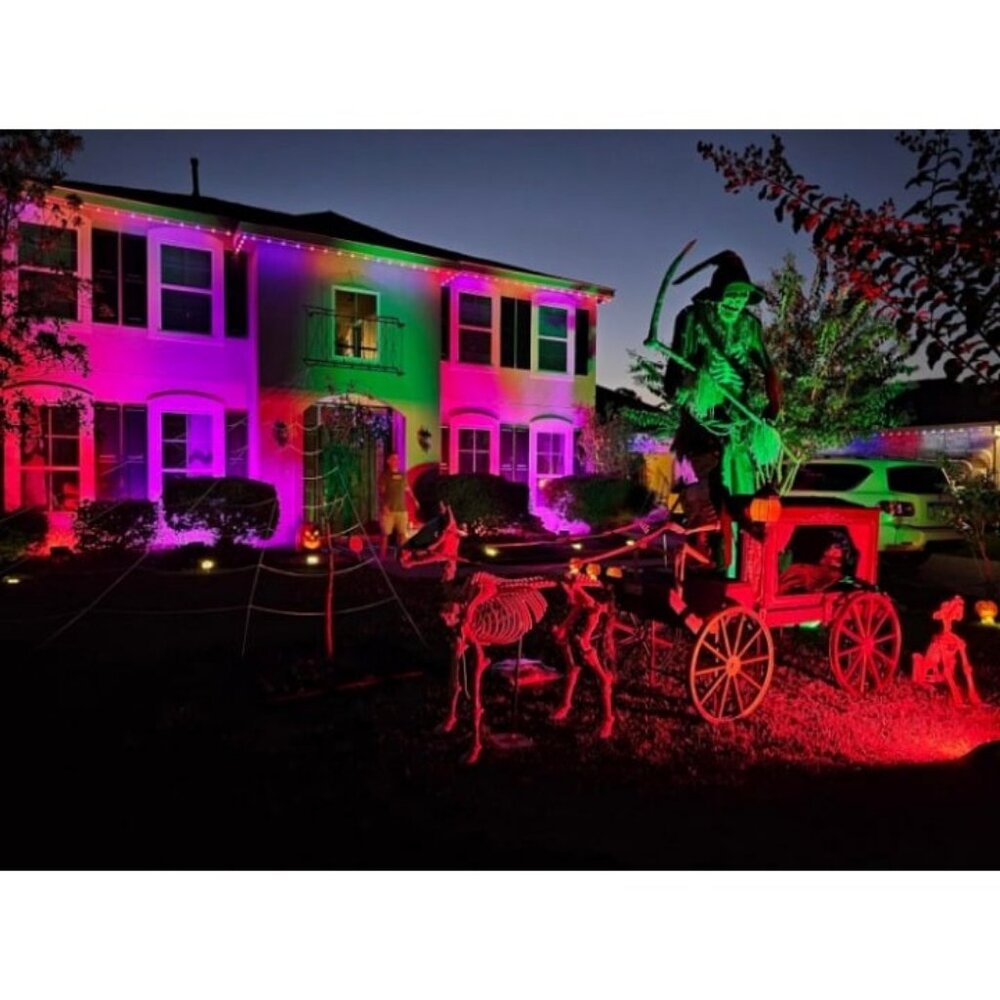 LED Flood Light Outdoor 800W Equivalent Bluetooth Smart Color Change Landscape
